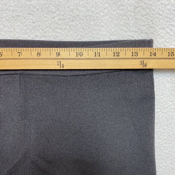 MM Lafleur New York Skirt Womens Large Gray Ribbed Flared Knit Viscose Nylon - Picture 4 of 7